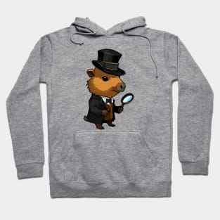 Cute Detective Capybara Hoodie